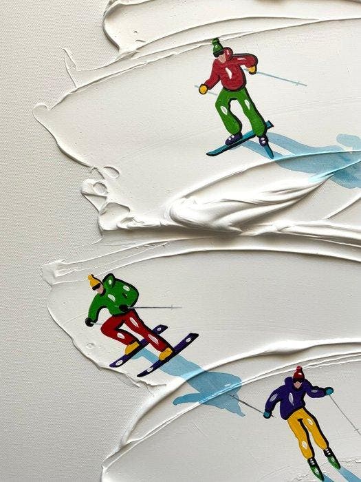 Taty Ur - Ski paradise, Antiek en Kunst, Kunst | Schilderijen | Modern