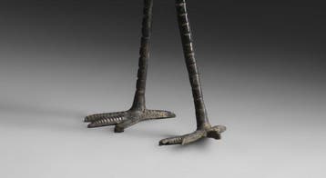 Ornement de jardin en forme de grue  (tsuru) - Bronze -