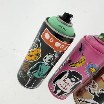 Koen Betjes (1992) - Tribute to Banksy (3 Set) Spraycan’s