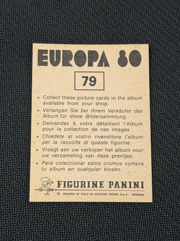 1980 Panini Europa 80 Badge Ceskoslovensko Sticker - Light, Collections