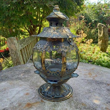 Lanterne - Lanterne à bougie - 27 cm - Verre, Métal