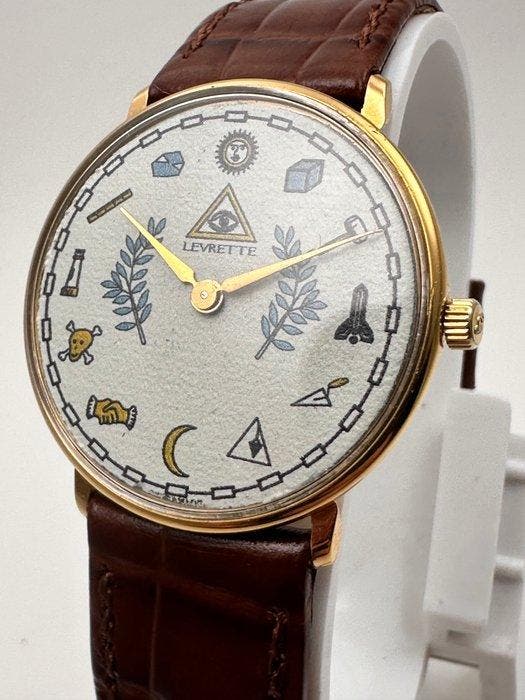 Cortébert - Hand-Painted Masonic Dial - Sans prix de réserve, Bijoux, Sacs & Beauté, Montres | Hommes