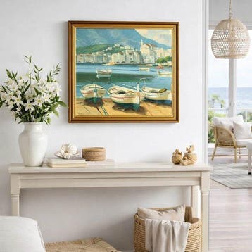École espagnole (XX) - Le port de Cadaqués