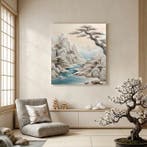 AT9 - [Canvas XXL] Paesaggio Invernale Zen