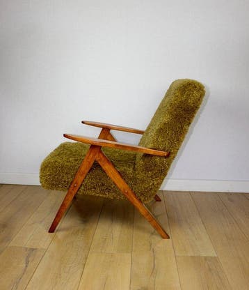 Lounge stoel - fauteuil - Beuken - Fauteuil Vintage B-310