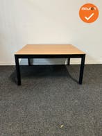 Ahrend Salontafel - 80x80x40 - Zwart onderstel -beuken blad, Vergader- of Presentatieruimte, Ophalen of Verzenden, Gebruikt, Tafel