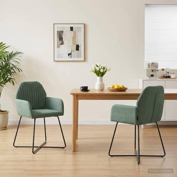 vidaXL Eetstoelen 2 st fluweel Zeegroen 55 x 50 x 84 cm, Verzenden, Nieuw