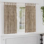 vidaXL Velvet Gordijnen 2 pcs champagne 175 x 140 cm Fluweel, Huis en Inrichting, Verzenden, Nieuw