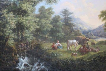 Isaac Uittenborgaard(1767-1831) - Scène bucolique avec