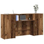 vidaXL Receptiebalie 200x50x103,5 cm bewerkt hout oud, Verzenden, Nieuw