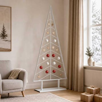 vidaXL Metalen kerstboom KUOPIO 180 cm Staal Wit, Verzenden
