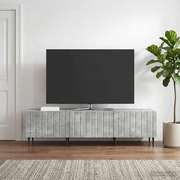 vidaXL TV Kast met lade Betongrijs 147 x 34,5 x 32 cm, Verzenden