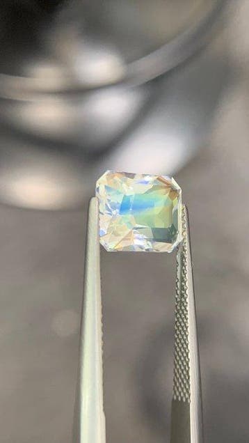1 pcs Incolore, Multicolore Pierre de lune - 4.38 ct -