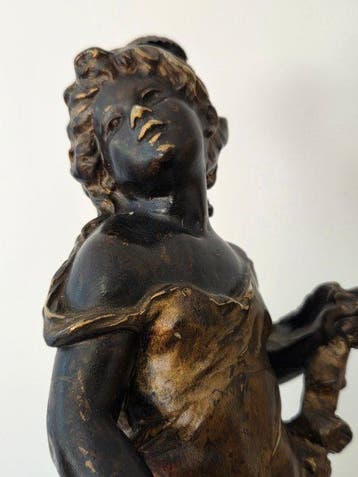 Figurine - A bronze statue of a wood nymph, 20th century -
