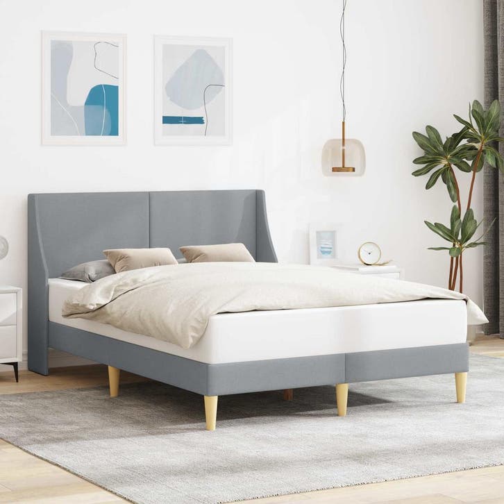 vidaXL Bedframe Effen met hoofdeinde verbindingplaat, Huis en Inrichting, Slaapkamer | Bedden, Nieuw, Verzenden