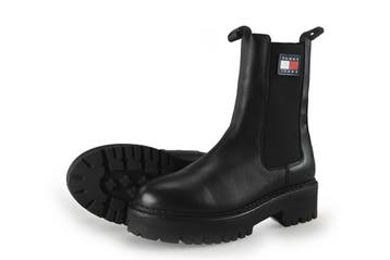 Tommy Jeans Chelsea boots in maat 37 Zwart, Verzenden, Zwart, Overige typen, Zo goed als nieuw