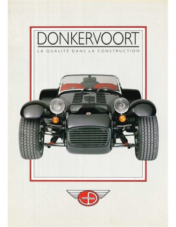 1989 DONKERVOORT S8A BROCHURE FRANS, Nieuw