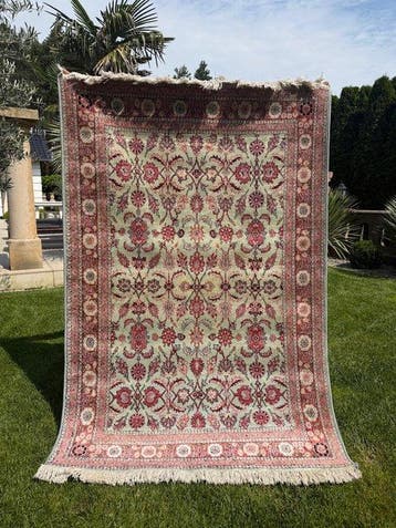Tapis en soie bleu Ghoum - Tapis - 195 cm - 124 cm, Huis en Inrichting, Stoffering | Tapijten en Vloerkleden, Nieuw