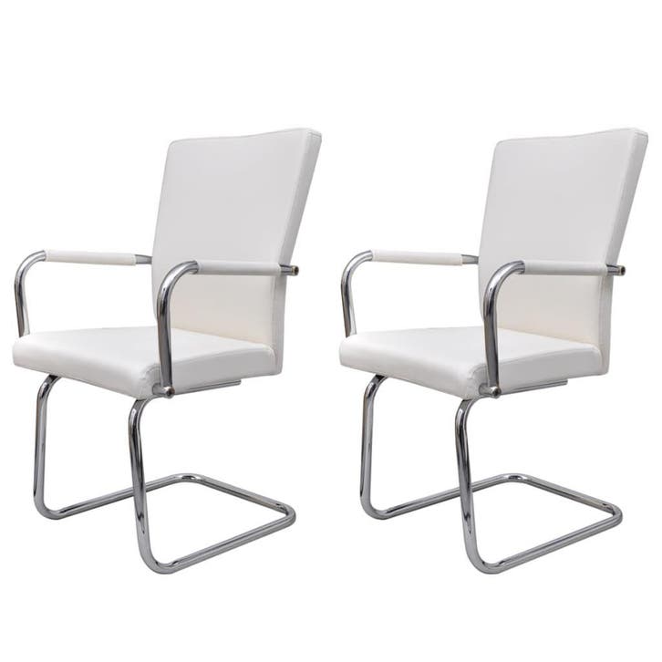 Eetkamerstoelen wit | Tweede kansje | OP = OP, Huis en Inrichting, Stoelen, Wit, Twee, Gebruikt, Overige materialen, Verzenden