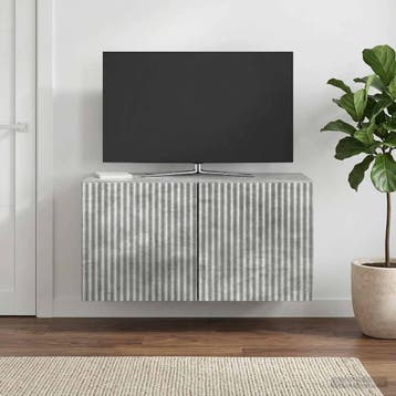 vidaXL Wandmontage TV-kast 59,5 x 31 x 30 cm Betongrijs, Verzenden, Nieuw