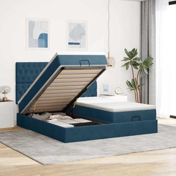 vidaXL Ottoman bed met matrassen 200x200cm fluweel, Huis en Inrichting, Slaapkamer | Bedden, Verzenden, Nieuw