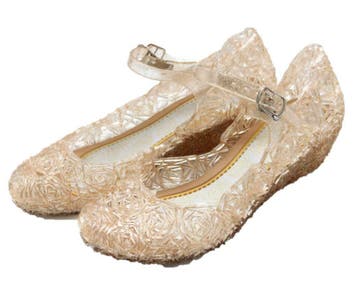 Prinsessenjurk - Glitter schoenen - Goud - Kleedje, Verzenden, Nieuw