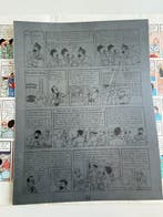 Tim und Struppi- Ancienne plaque imprimerie en métal épais, Nieuw