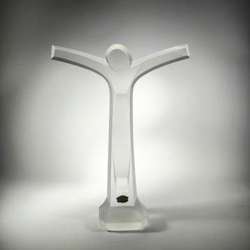 Art déco Crucifix - Cristal - 1950-1960