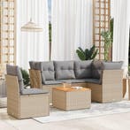 vidaXL 6-delige Loungeset met kussens poly rattan gemengd, Verzenden, Loungeset