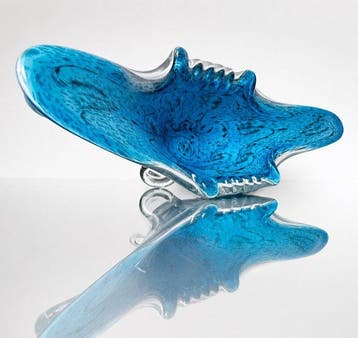 Schaal - L. 47,5 cm - Glas, Antiek en Kunst