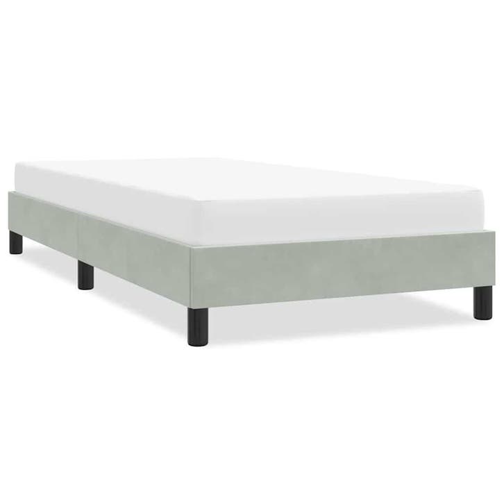 vidaXL Bedframe zonder matras 90x210 cm fluweel lichtgrijs, Maison & Meubles, Chambre à coucher | Lits, Envoi