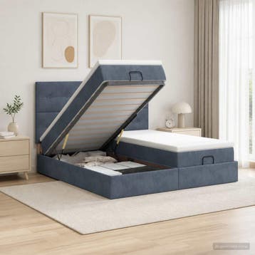 vidaXL Ottoman bed met matras met hoofdeinde 2 st, Verzenden, Nieuw