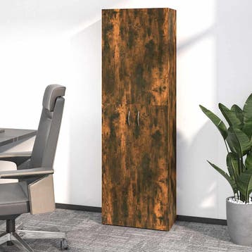 vidaXL Kantoorkast 60x32x190 cm bewerkt hout gerookt, Verzenden, Nieuw