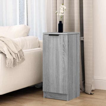 vidaXL Dressoir 30x30x70 cm bewerkt hout grijs sonoma, Verzenden, Nieuw