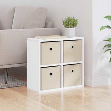 vidaXL Dressoir met lade Wit 49,5 x 22 x 47 cm, Verzenden, Nieuw