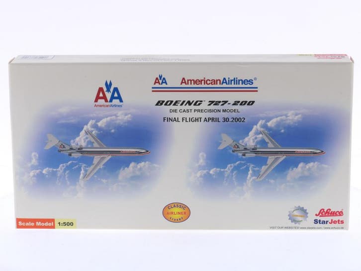 Schaal 1:500 Schuco/StarJets 3557609/SJAAL151A American A..., Hobby en Vrije tijd, Modelbouw | Vliegtuigen en Helikopters, Gebruikt