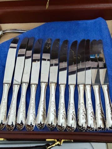 Bestekset voor 12 personen - Verzilverd - Made in Italy- 49