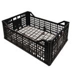 Stapelbak 600x400x210 mm euronorm zwart pp gebruikt, Ophalen of Verzenden, Nieuw