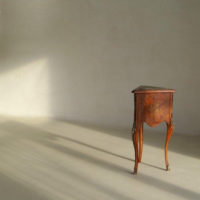Table dappoint - Bois, Marbre, Bronze - Trépied et sommet, Antiquités & Art, Art | Objets design