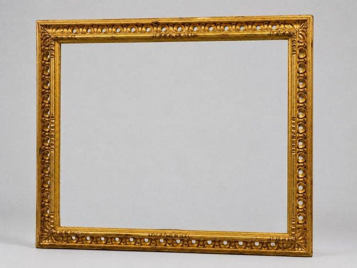 Cadre - Bois, dorée - corniche dorée gravée, Antiquités & Art, Antiquités | Autres Antiquités