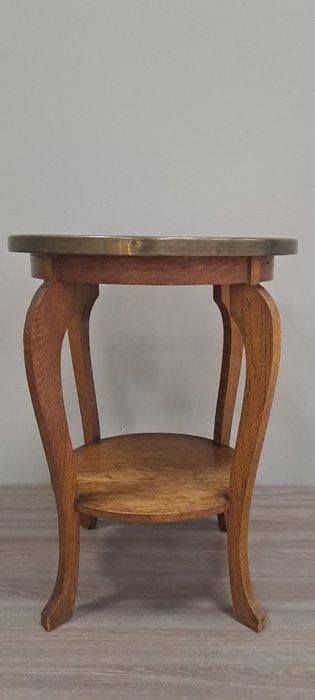 Tafel - Eikenhout/ Koper. - Amsterdamse school