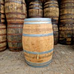 Houten regenton - wijnvat - 225 liter - messing kraantje, Met kraantje, 150 liter of meer, Nieuw, Ophalen of Verzenden