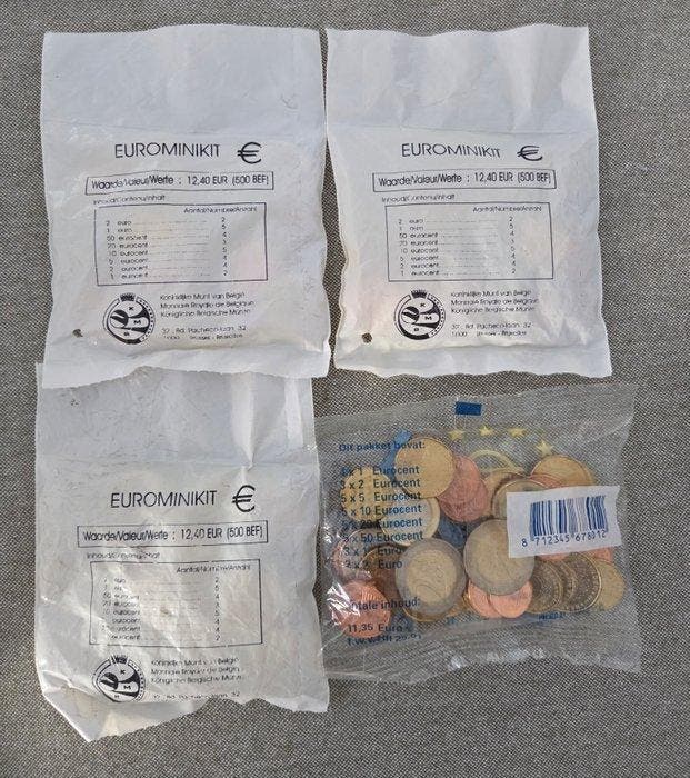 België, Nederland. Starter Kit 2002/2002 (3 Items) (Zonder, Timbres & Monnaies, Monnaies | Europe | Monnaies non-euro
