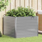 vidaXL Plantenbak verhoogd 100x100x77 cm gegalvaniseerd, Verzenden, Nieuw