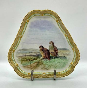 Royal Copenhagen - Bol - Porcelaine - Oiseaux rares de la