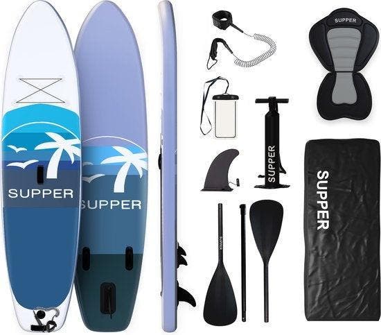 2dekans | Supper Sup Board XL - Max. 180KG - Opblaasbaar –, Sports nautiques & Bateaux, Planche à pagaie, Enlèvement ou Envoi