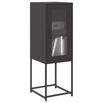 vidaXL Dressoir 36x39x107 cm koudgewalst staal zwart, Huis en Inrichting, Verzenden, Nieuw