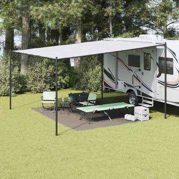 vidaXL Tenttapijt Lichtgrijs 400 × 300 cm Polyetheen, Verzenden, Nieuw