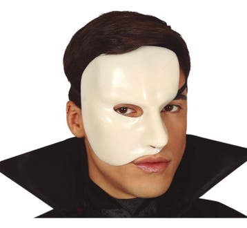 Halloween Masker Half Wit, Verzenden