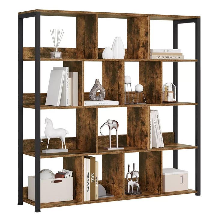 2dekans | Woltu Boekenkast met 14 Vakken - Vrijstaande, Huis en Inrichting, Kasten | Boekenkasten, Ophalen of Verzenden